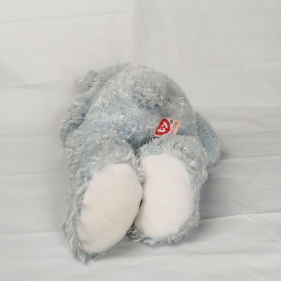Ty Classic Raindrops The Blue Bear with a Polka Dot Ribbon Medium No Tags - Picture 8 of 13